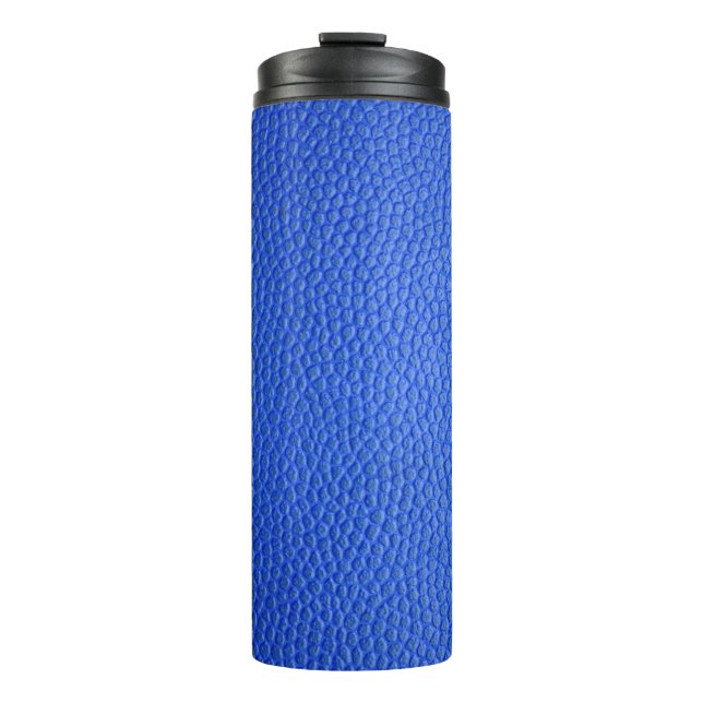 Bouteilles Isothermes peau en cuir bleu texture (Devant)
