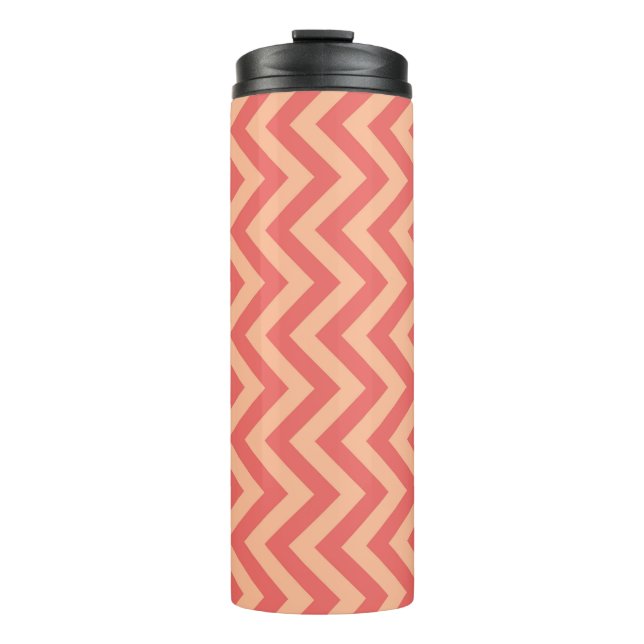 Bouteilles Isothermes Pêche et canneberge Chevron (Devant)