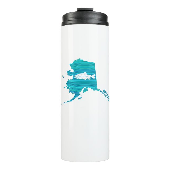 Bouteilles Isothermes Pêche Saumon de la vague de l'Alaska (Devant)