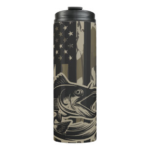 Bouteilles Isothermes Pêcheur de basse Camo Drapeau Bottomland Camo
