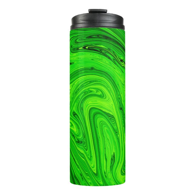Bouteilles Isothermes Peinture à l'huile verte abstrait arrière - plan.  (Devant)