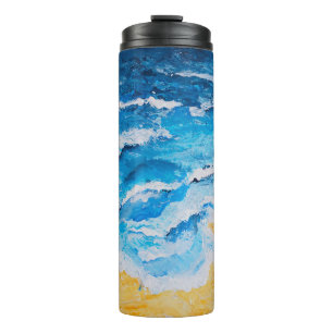 Bouteilles Isothermes Peinture acrylique sur la mer et la plage sur le s