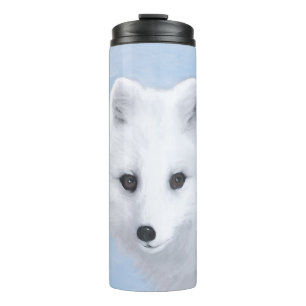 Bouteilles Isothermes Peinture Arctic Fox - Art original de la faune
