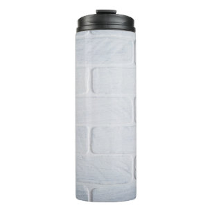 Bouteilles Isothermes Peinture blanche murale en brique texture