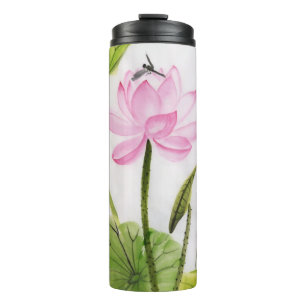 Bouteilles Isothermes Peinture d'aquarelle de la fleur de Lotus 2 2