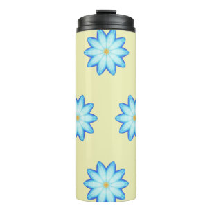 Bouteilles Isothermes Peinture Fleurs de Lotus Bleues Fleurs de flou