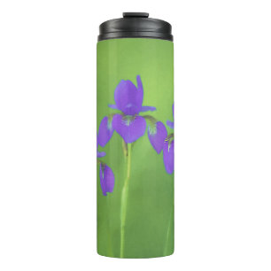 Bouteilles Isothermes Peinture Iris Violet - Art Fleur Originale