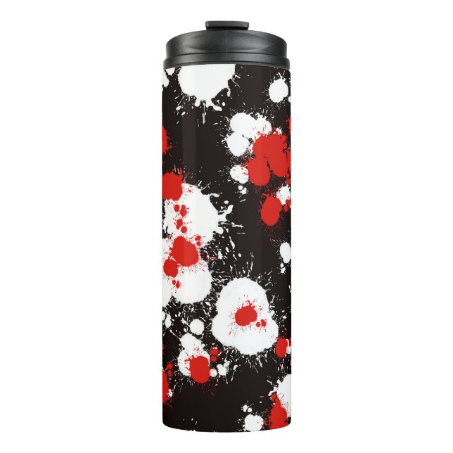 Bouteilles Isothermes Peinture noire, blanche et rouge (Devant)