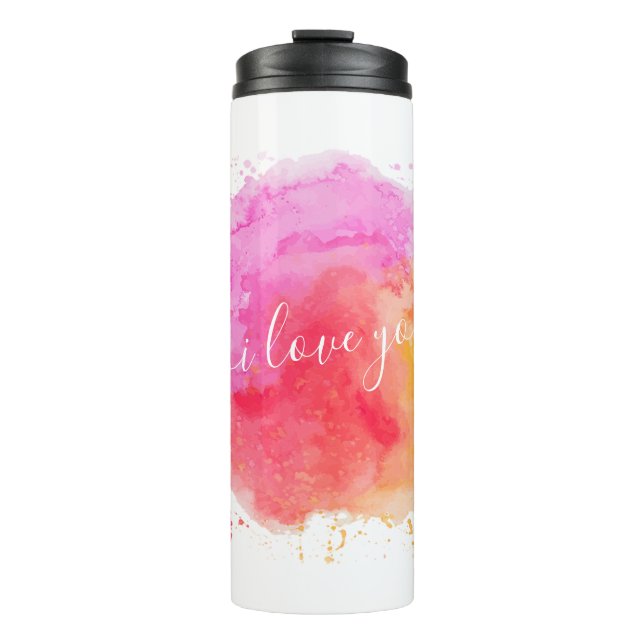 Bouteilles Isothermes Peinture rose moderne (Devant)
