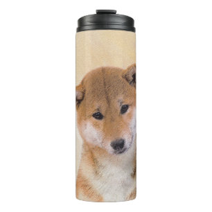 Bouteilles Isothermes Peinture Shiba Inu (Rouge) - Art Chien original