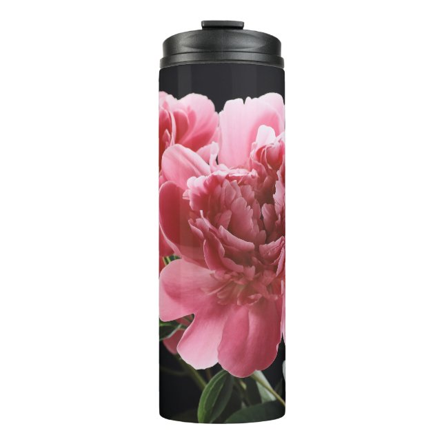 Bouteilles Isothermes Peony Bouquet Closeup : Rouge rose (Devant)