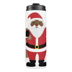 Bouteilles Isothermes Père Noël afro-américaine