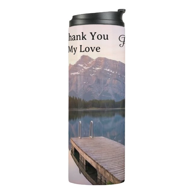 Bouteilles Isothermes Personalise Alps Mountain Lake Nature Landscape (Tourné sur la gauche)