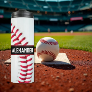 Bouteilles Isothermes Personalised Baseball Water Bottle With Name
