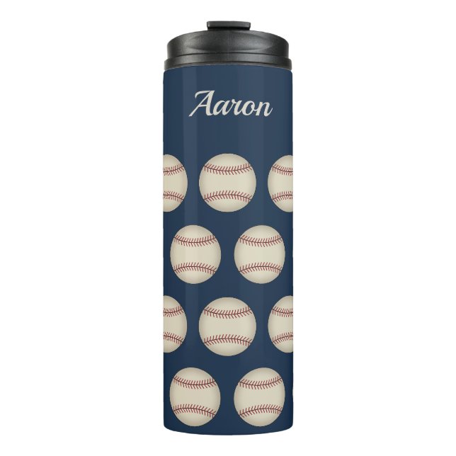 Bouteilles Isothermes Personalized Blue Baseball Thermal Tumbler Gift (Devant)