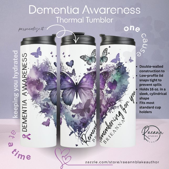 Bouteilles Isothermes Personalized Dementia Awareness Thermal Tumbler (Créateur téléchargé)