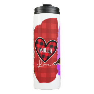 Bouteilles Isothermes Personnalisé Peace Love Dachshund avec message