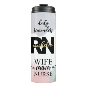 Bouteilles Isothermes Personnaliser Femme Maman Infirmière RN Daily Rapp