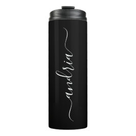 Bouteilles Isothermes Personnaliser le nom de script blanc vertical sur 