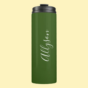 Bouteilles Isothermes Personnaliser le nom White Script Vertical ForestG