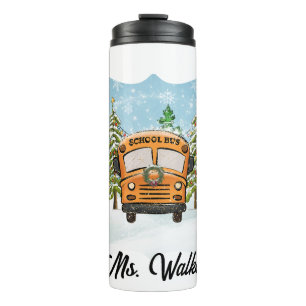 Bouteilles Isothermes Personnaliser Noël Scolaire Conducteurs de bus Cad