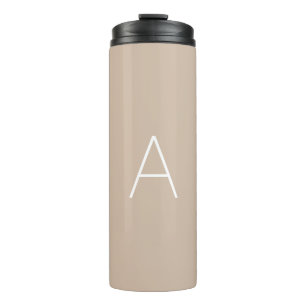 Bouteilles Isothermes Personnaliser personnaliser Alphabet initial beige