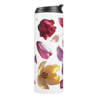 Bouteilles Isothermes Pétales de fleurs éparpillés élégants | Moderne