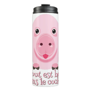 Bouteilles Isothermes Petit cochon rose heureux mignon