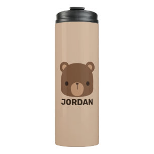 Bouteilles Isothermes Petit ours Brown mignon avec nom personnalisé