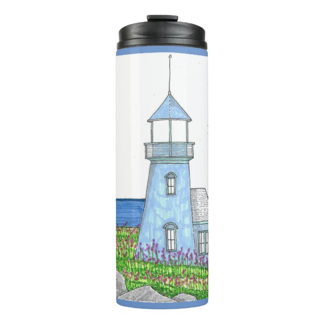 Bouteilles Isothermes Phare 10; Paruline thermique; Bleu gris (Devant)