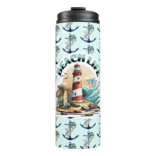 Bouteilles Isothermes Phare tropical Beach Life