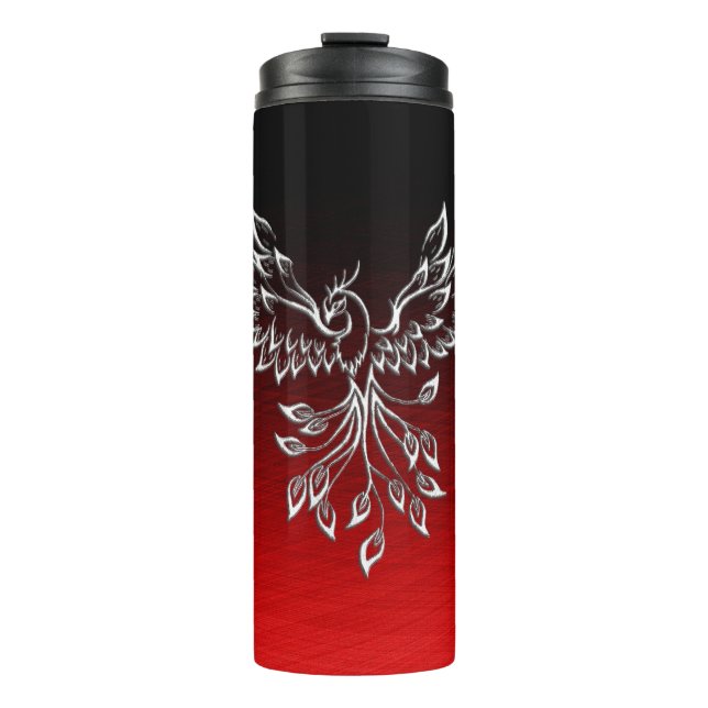 Bouteilles Isothermes Phoenix Blanche se lève Rouge n Cendres Noires (Devant)