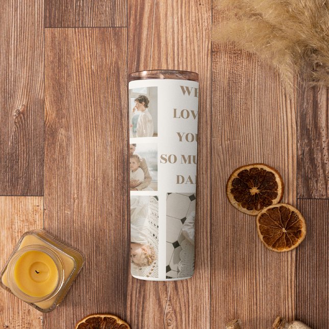 Bouteilles Isothermes Photo Collage moderne & We Love Papa Cadeaux (Créateur téléchargé)