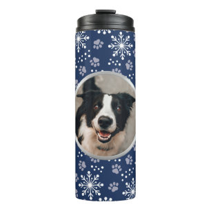 Bouteilles Isothermes Photo de la marine Snowflake Paw Motif Pet