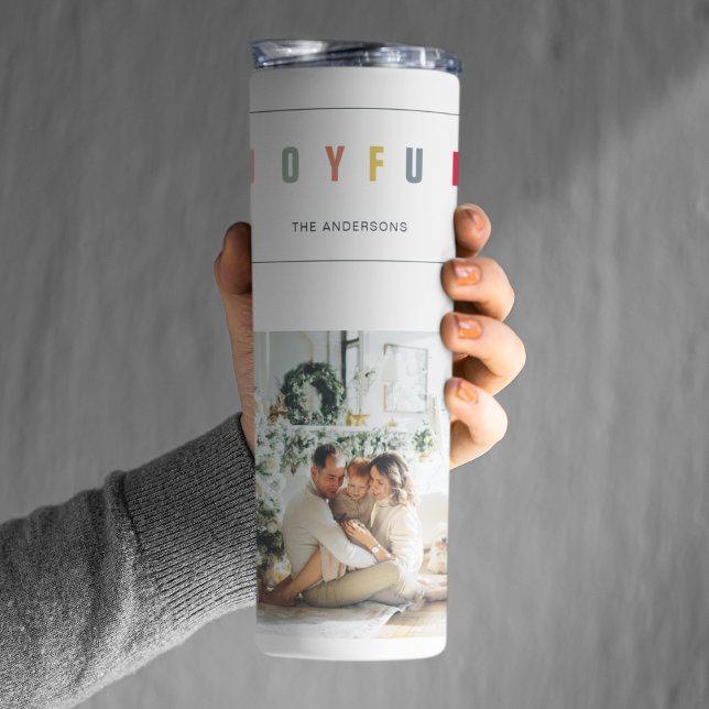 Bouteilles Isothermes Photo de Noël simple et moderne | Joyeuses vacance (Créateur téléchargé)