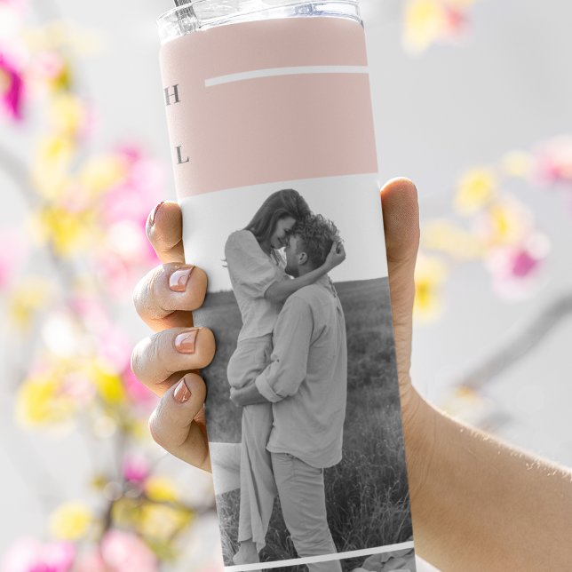 Bouteilles Isothermes Photo moderne Pastel Pink Famille Beau Cadeau (Créateur téléchargé)