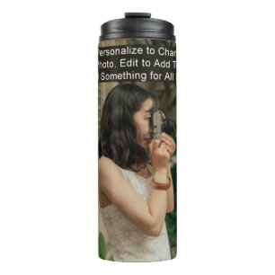 Bouteilles Isothermes Photo personnalisé (deux faces) Artwork Slogan Nom