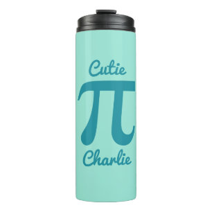 Bouteilles Isothermes Pi / Cutie Pie texte personnalisé et tondeuse coul