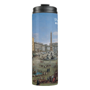 Bouteilles Isothermes Piazza Navona, Rome art Tumbler personnalisé