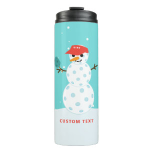 Bouteilles Isothermes Pickleball Noël Humoriste Snowman