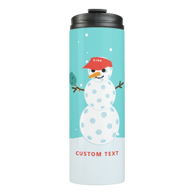 Bouteilles Isothermes Pickleball Noël Humoriste Snowman (Devant)