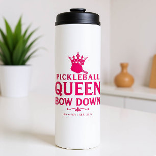 Bouteilles Isothermes Pickleball Queen rose cadeau personnalisé drôle