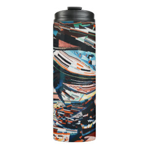 Bouteilles Isothermes Pile de bateau en bois marron et bleu