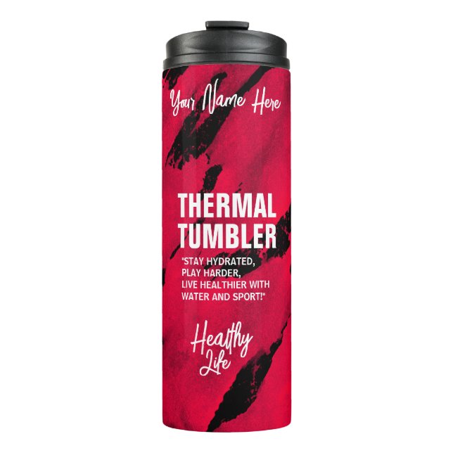 Bouteilles Isothermes Pinceau thermique rose noir (Devant)