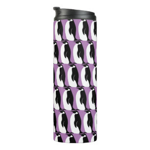 Bouteilles Isothermes Pingouin Motif violet noir blanc