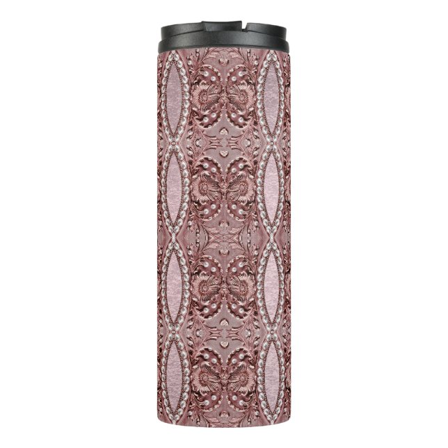 Bouteilles Isothermes Pink Flower Thermal Tumbler (Dos)