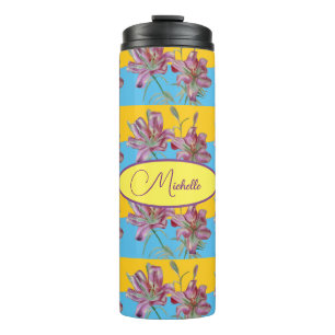 Bouteilles Isothermes Pink Lily Aquarelle Peinture Girls Floral Art