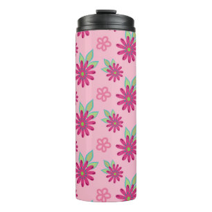 Bouteilles Isothermes Pink marguerite florale sans couture patternart, b