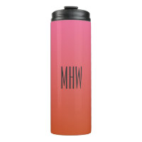 Pink Orange Gradient personnalisé monogramme tumbl