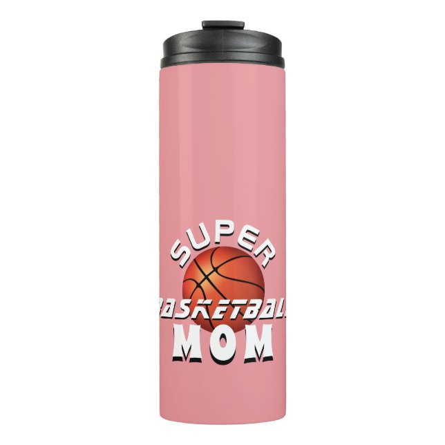 Bouteilles Isothermes Pink Super Basketball Ball Maman Sportive Mère (Devant)